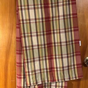 “Park Designs” Plaid Shower Curtain - Red, Green, and Cream